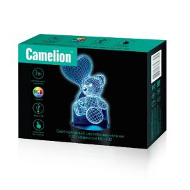 Светильник настольный NL-402 LED ночник Мишка 3Вт RGB USB Camelion 14560