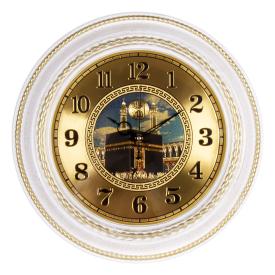Часы настенные Рубин Аль-Харам d45,5 см корпус белый с золотом 5232-112W