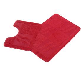 Набор ковриков для ванной комнаты 55х90/45х55 см Zalel Red