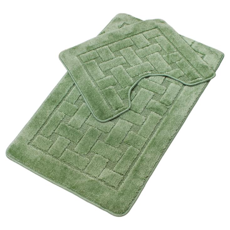Набор ковриков для ванной комнаты 60х100/50х60 см Zalel L.Green