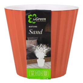 Горшок для цветов Sand со вставкой итальянский терракот d28 см 10,5 л