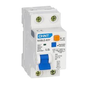 Выключатель автоматический дифференциального тока Chint 1п+N C 40А 30мА AC 4.5кА NXBLE-63Y 105546