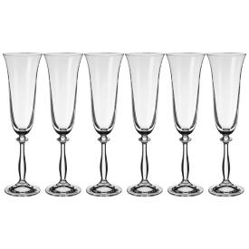 Набор бокалов для шампанского Bohemia Crystal  Анжела 6 шт 190 мл
