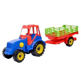 Машинка детская Трактор с прицепом в сетке