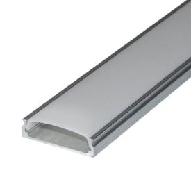 Профиль накладной алюминиевый  для 2-х ряд.лент, 2000х23,8х6мм (комплект)