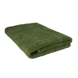 Полотенце махровое гладкокрашеное 40х70 см темно-зеленое 400 г/м2