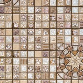 Панель ПВХ Мозаика Медальон коричневый 955х480 мм