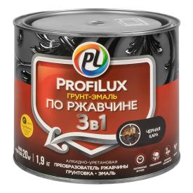 Грунт эмаль по ржавчине "Profilux"3 в 1 черная 1,9 кг