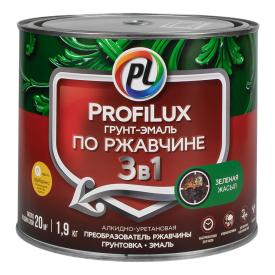 Грунт эмаль по ржавчине "Profilux"3 в 1 зеленая 1,9 кг