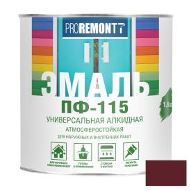 Эмаль ПФ-115 PROREMONTT Винно-красный RAL 3005 1,9 кг