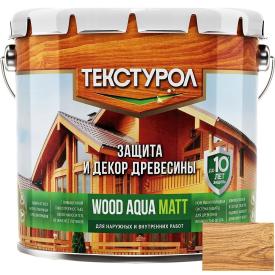 Текстурол WOOD AQUA MATT деревозащитное средство на вод. основе Орех 10л Л-С