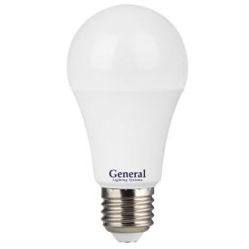 Лампа светодиодная LED General A60 E27 11Вт 220В E27 4500К 630lm 4K 60х108 пласт/алюм GLDEN-WA60P-11-230-E27-4500 641122