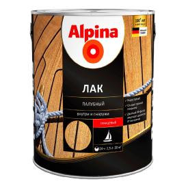 Лак алкидно-уретановый палубный глянцевый Alpina, 2,5л