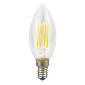 Лампа светодиодная свеча прозрачная 11Вт Е14 Серия Sky бел.свет 4000К LED-C35-11W/4000K/E14/CL PLS02WH