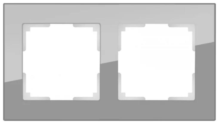 Рамка 2-м серый стекло Werkel WL01-Frame-02