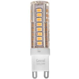 Лампа general led g9 7w 220v 4500k пластик