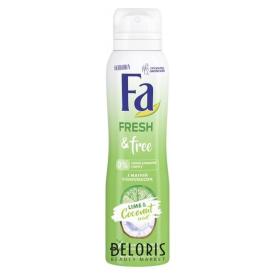 Дезодорант-аэрозоль FA  Fresh&Free аромат лайма и кокоса 150мл