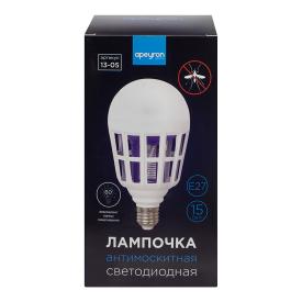 Лампа антимоскитная Led до 50м2 Apeyron E27 15W 175-265V 6500K 6K 13-05