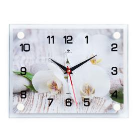 Часы настенные Рубин Спа Белые орхидеи 25,5 см 2026-113