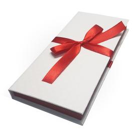 Коробка подарочная для денег Ромб 172х83х16 белый-бордовый