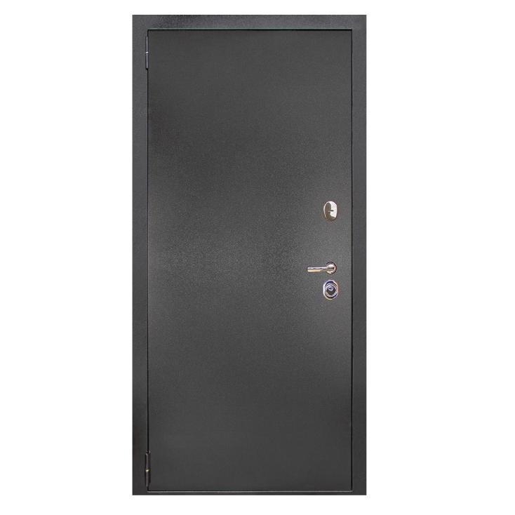 Дверь металл ДК70 серебро Лиственница беленая 960х2050 мм R