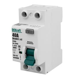 Выключатель автоматический дифференциального тока 2P 40А 30мА тип AC 6кА УЗО-03 SchE 14209DEK