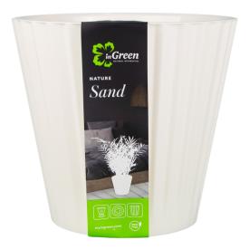 Горшок для цветов Sand со вставкой белый d19 см 3,3 л