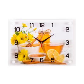 Часы настенные 2535-092,036,246  (10) стекло 25*35см "Чай медовый цветочный"
