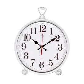 Часы настенно-настольные 3426-003 (10) 26х32 см, корпус белый с серебром "Классика" "Рубин"