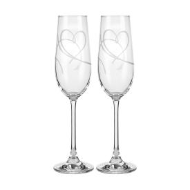 Набор бокалов для шампанского Вальс сердец 2 шт 180 мл 3276/25260/180