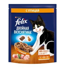 Корм  для кошек сухой Felix Двойная вкуснятина Птица 200 г