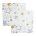 Салфетки Новый Год Новогодние звезды на белом 33x33 см (20 шт) 362031