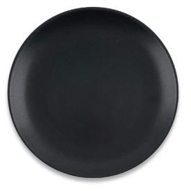 Тарелка плоская круглая d17,5 см черная матовая