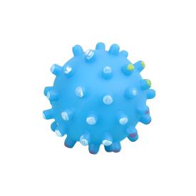 Игрушка-мячик для собак средних и мелких пород Зубочистка голубая с пищалкой d6,5 см