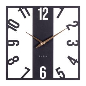 Часы настенные Рубин Классика металл 40х40 см открытая стрелка черный 4039-001