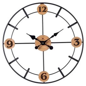 Часы настенные Рубин Лофт 2 металл d50 см открытая стрелка 5016-001