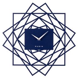 Часы настенные Рубин Геометрия металл d50 см открытая стрелка синий металлик 5019-002