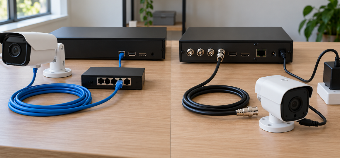 Сравнение IP-камеры с Ethernet-подключением и камеры с коаксиальным подключением
