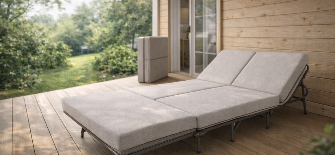 Многофункциональная складная кровать трансформер для отдыха на веранде