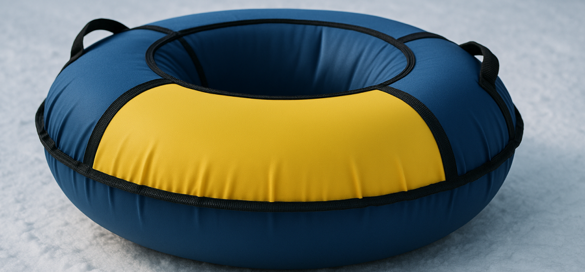 Усиленные швы тюбинга в крупном плане с морозостойкой тканью для оценки прочности