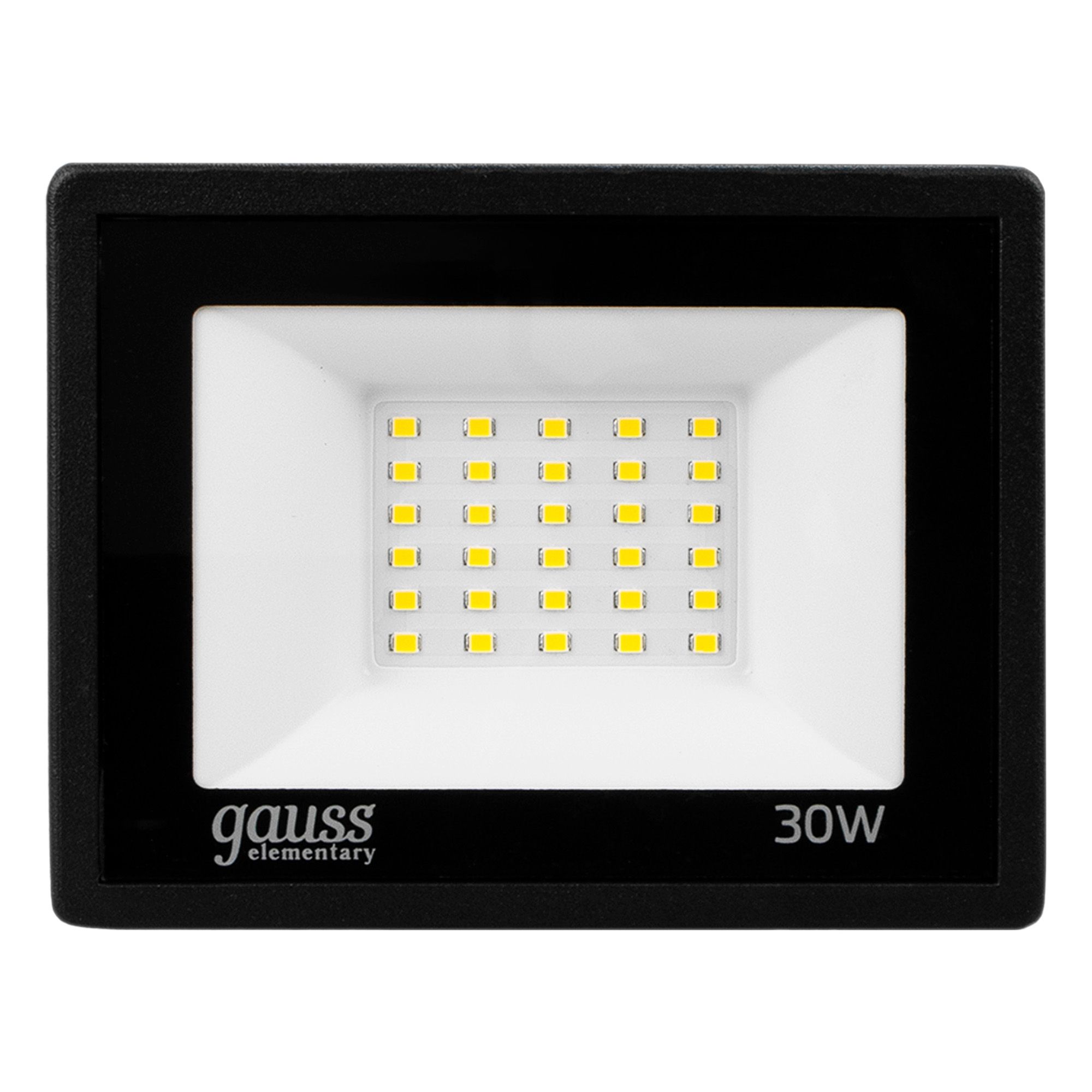 Прожектор светодиодный Led Elementary Gauss ДО-30 Вт 2695 Лм 4000К IP65 200-240 В черный
