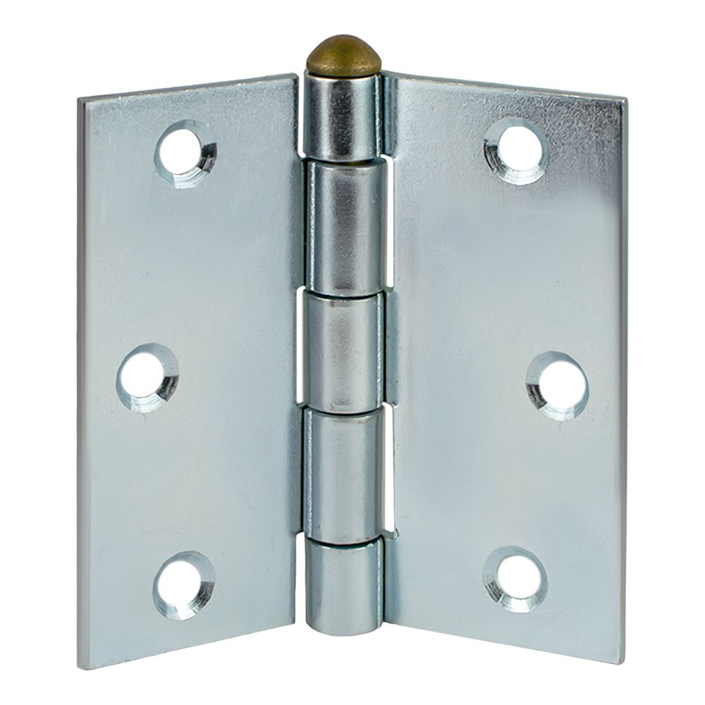 Петля мебельная 75х75х2,0мм хром с латунированным штифтом"Suki"