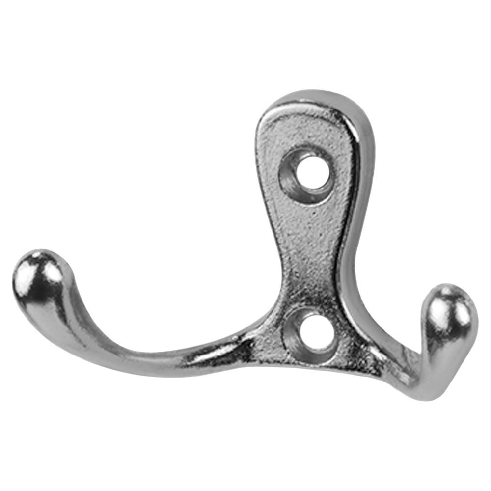 Крючок мебельный двойной Стандарт 002 CP хром