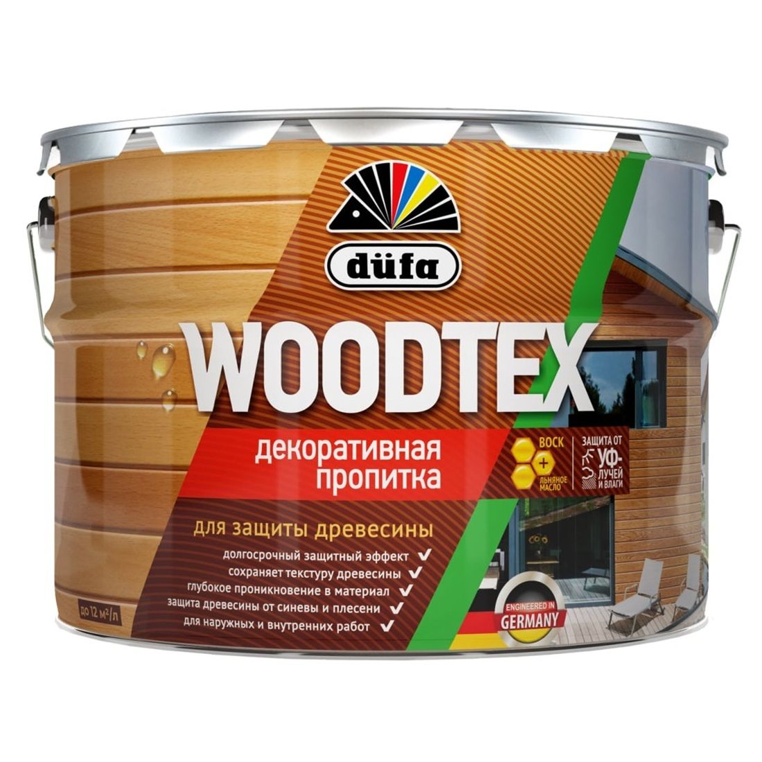 Пропитка Dufa Wood Tex махагон 9 л