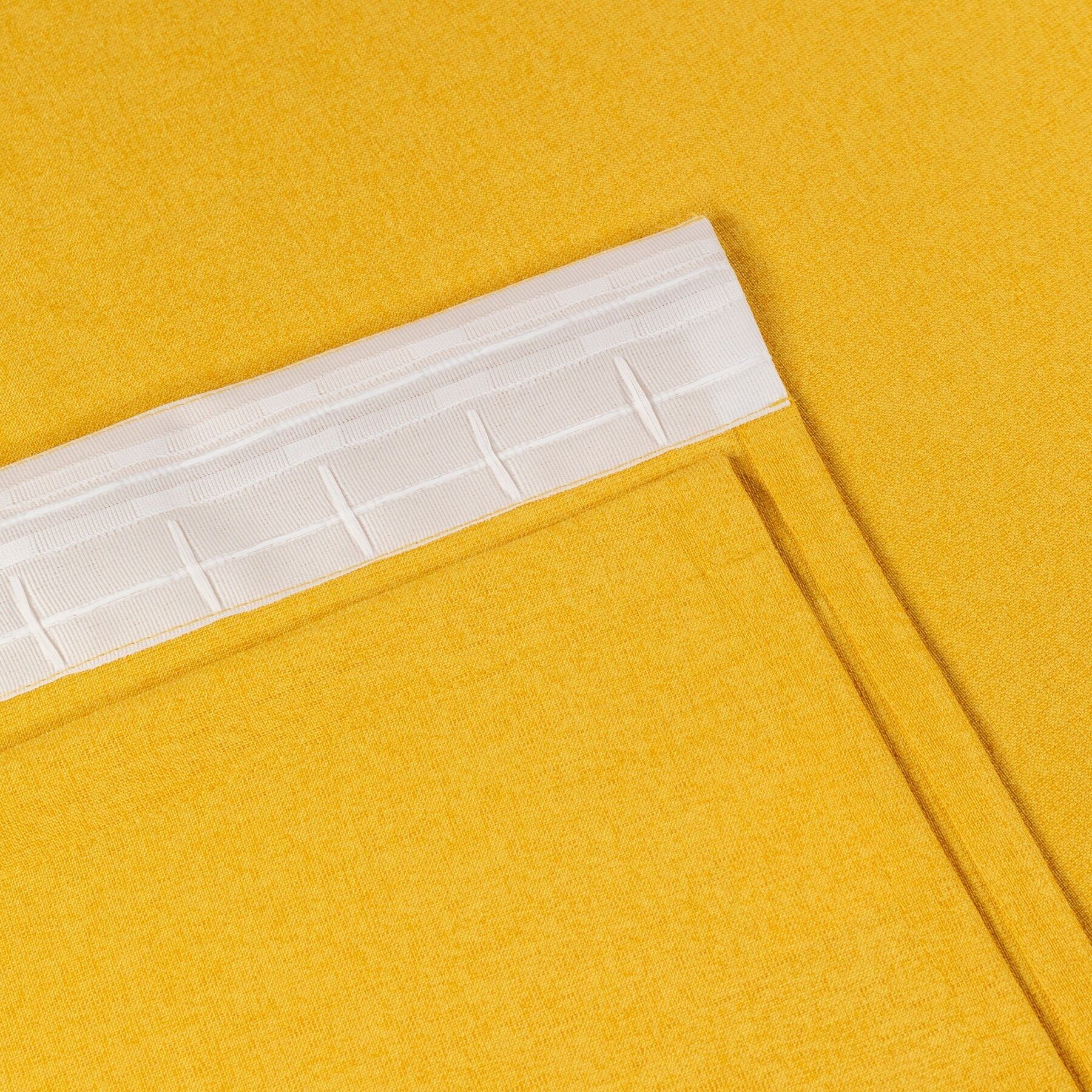 Портьерная штора Престон 160x260 см янтарный д/сет