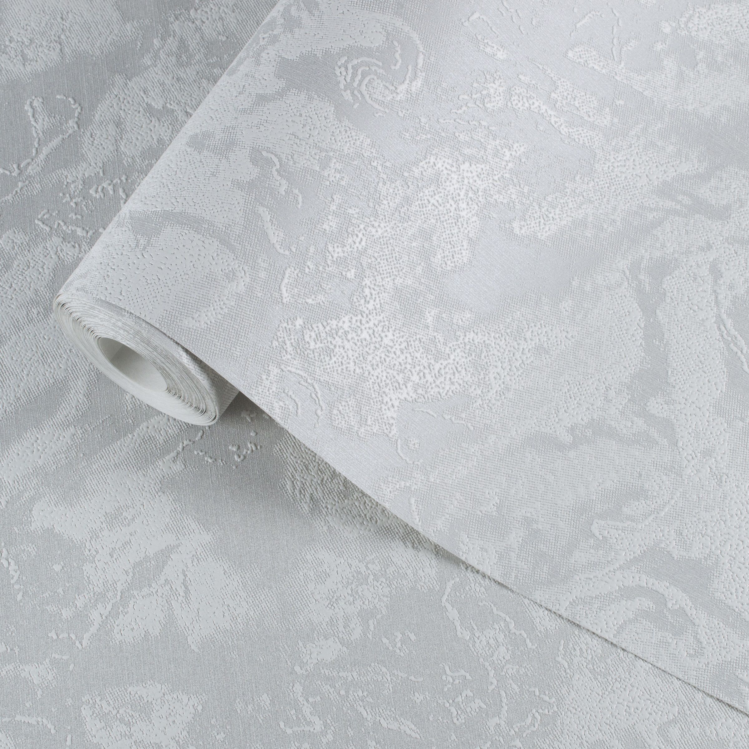 Обои Green Walls Фернандо С50 5056 01 светлые серые штукатурка 1,06х10,05 м