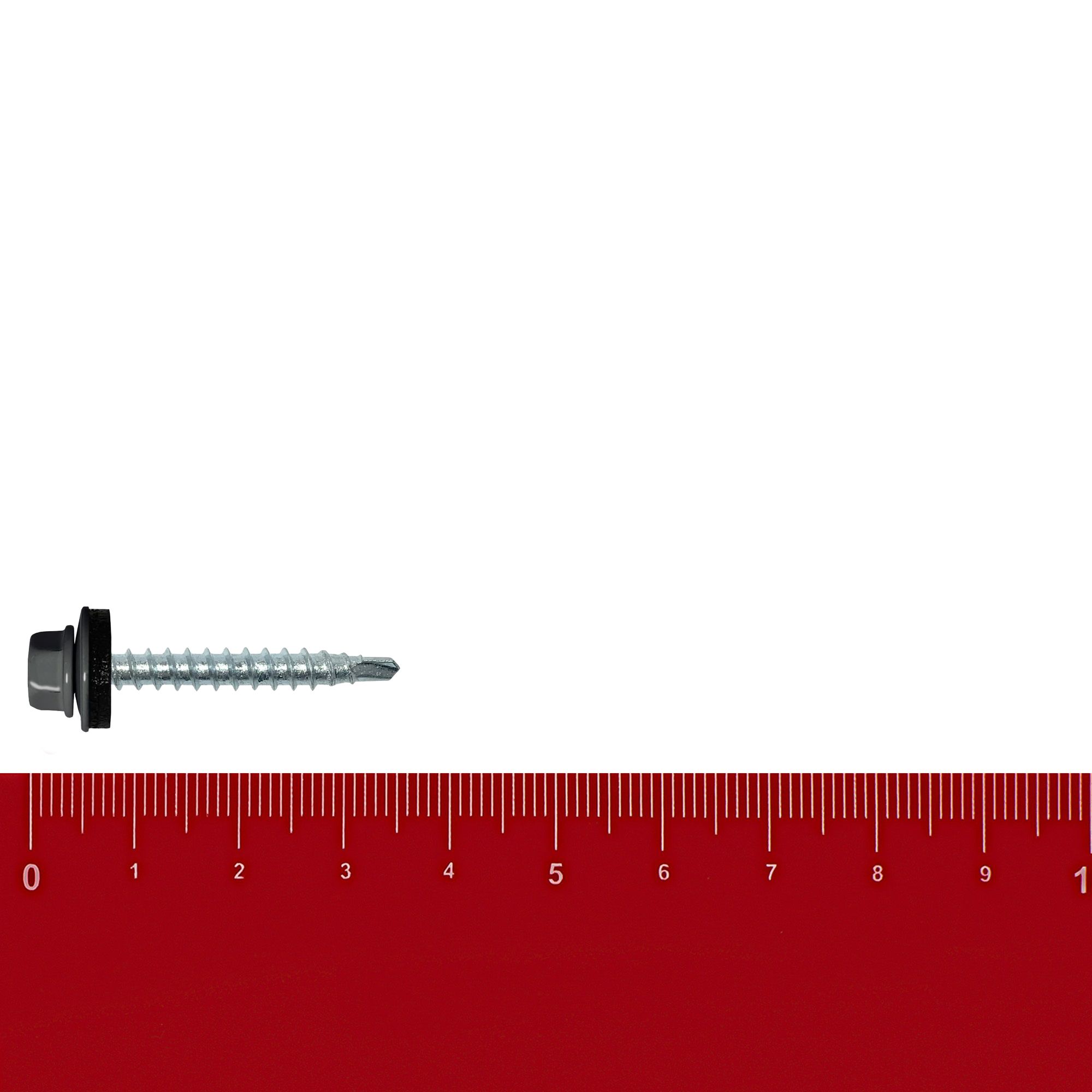 Саморез кровельный 4,8х35 мм серый RAL 7024 вес