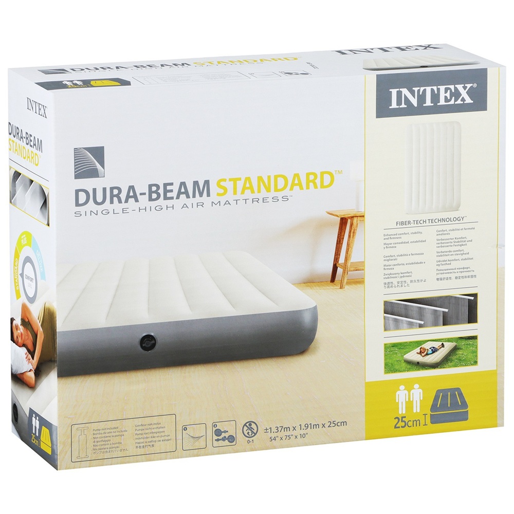 Матрас надувной 137х191х25 см до 272 кг Intex Full Deluxe Single-High 64102