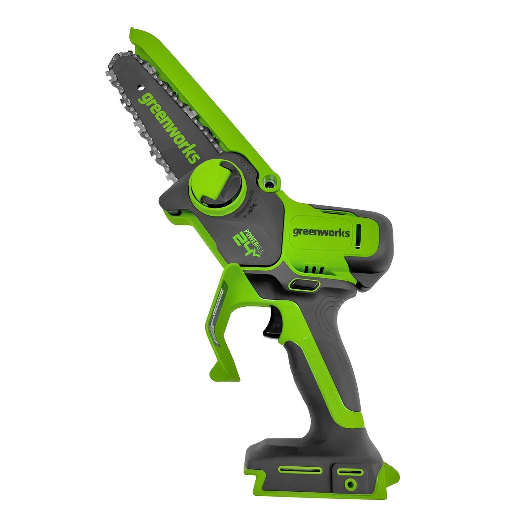 Цепная пила аккумуляторная мини Greenworks GD24CSMNX 24В шина 15 см бесщеточная без АКБ и ЗУ