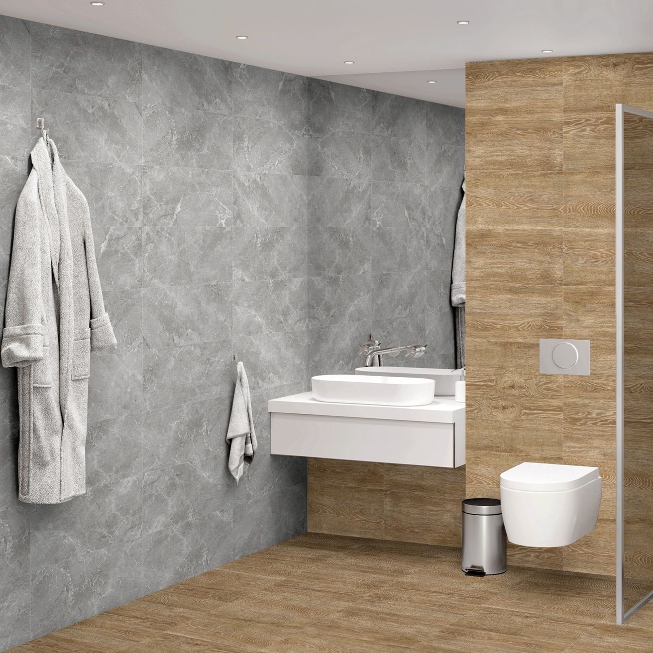 Керамогранит Global Tile Dacota_GT 6260-0248-1031 30x60 см серый 1,44 м2